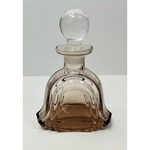 Crystal Perfume Bottle & Stopper Vintage Collezione Glass Line Italy 24% Lead 6”
